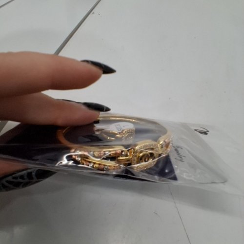 2PC WOMENS FASHION JEWELRY RING AND BANGLE SET - RING SIZE 7 - GOLD TONE image 3