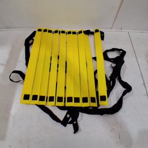 YES4ALL 12-RUNG ADJUSTABLE AGILITY FOOTWORK LADDER WITH CARRY BAG - 15FT - YELLOW/BLACK (MODEL: CKT4) image 2