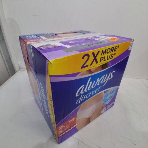 38PK ALWAYS DISCREET INCONTINENCE POSTPARTUM UNDERWEAR - EXTRA LARGE - PINK image 3
