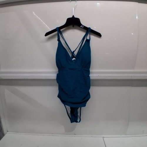WOMEN'S CHARMO STRAPPY ONE-PIECE SWIMSUIT - EXTRA LARGE - TEAL image 2
