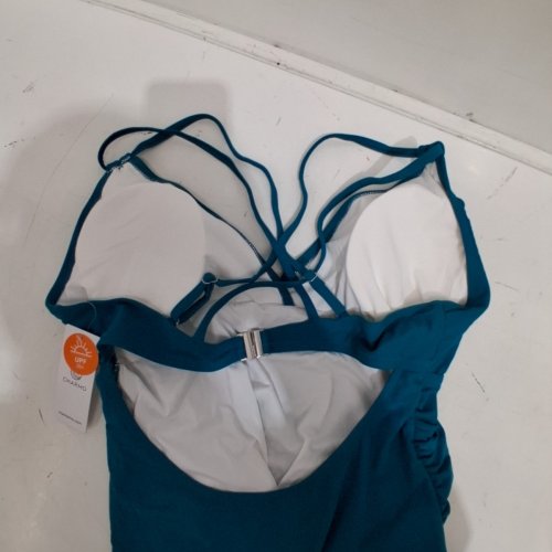 WOMEN'S CHARMO STRAPPY ONE-PIECE SWIMSUIT - EXTRA LARGE - TEAL image 4