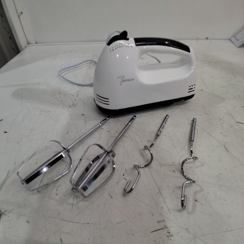 SUPER HAND MIXER WITH BEATER ATTACHMENTS - WHITE/BLACK (MODEL: HH-133) image 3