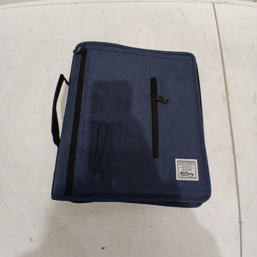 HILROY DOUBLE BOOSTER D-RING ZIPPER BINDER WITH MULTIPLE POCKETS & PEN HOLDERS - 2" - NAVY (MODEL: 4304982) image 2
