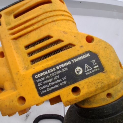 CORDLESS STRING TRIMMER **TOOL ONLY** COMPATIBLE WITH DEWALT 20V MAX BATTERY - 16" - YELLOW/BLACK (MODEL: HL-DST39A-0DB) image 3