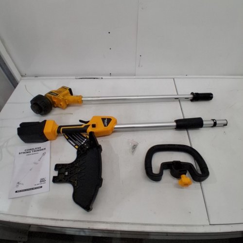 CORDLESS STRING TRIMMER **TOOL ONLY** COMPATIBLE WITH DEWALT 20V MAX BATTERY - 16" - YELLOW/BLACK (MODEL: HL-DST39A-0DB) image 4