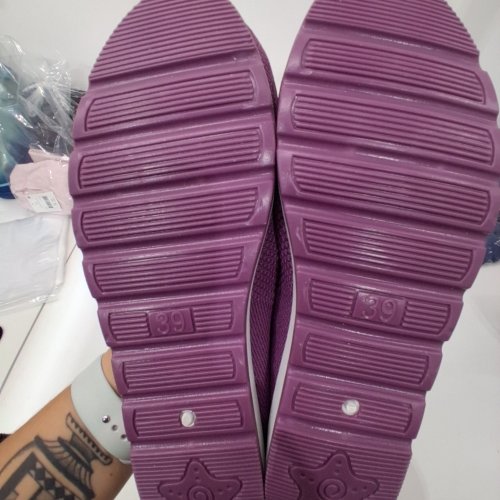 WOMEN'S FASHION KNIT SLIP-ON SHOES - 8.5-9 - PURPLE image 4