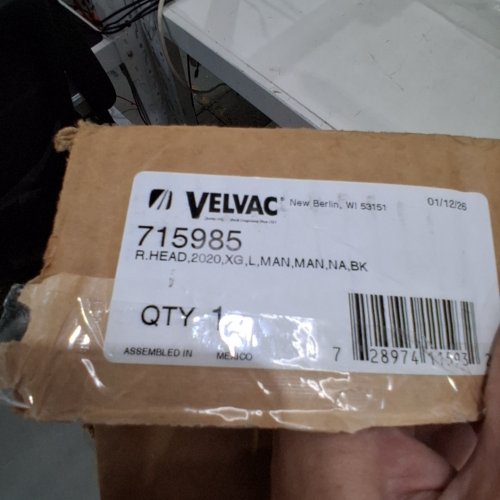 VELVAC 2020XG SERIES DRIVER SIDE DOOR MIRROR REPLACEMENT - BLACK (MODEL: 715985) image 2