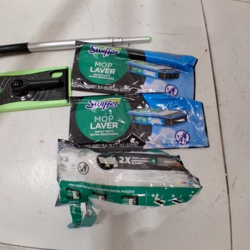 SWIFFER 2-IN-1 SWEEP AND MOP DELUXE MULTI SURFACE MOPPING AND SWEEPING KIT- GREEN/BLACK image 3
