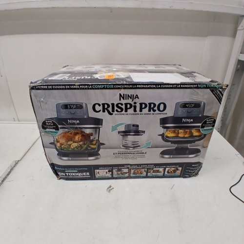 NINJA CRISPI PRO 6-IN-1 GLASS AIR FRYER SAFE FAMILY-SIZED COOKING SYSTEM - 2.5QT - 6QT - CYBERSPACE/BLUE (MODEL: AS101CCY) image 7