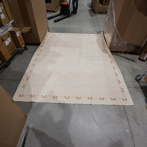 GARVEE BOW PATTERN AREA RUG - 8FT X 10FT - IVORY AND TAN image 2