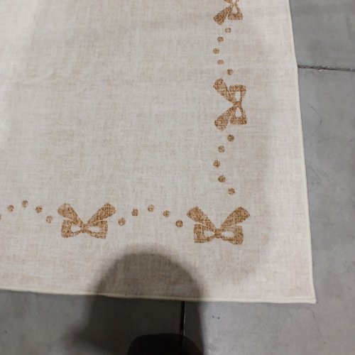 GARVEE BOW PATTERN AREA RUG - 8FT X 10FT - IVORY AND TAN image 3