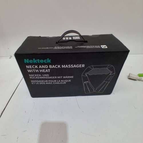 NEKTECK KNEADING MASSAGER FOR NECK, BACK AND FEET WITH 8 KNEADING ROLLERS AND HEAT - BLACK (MODEL: LMS-801) image 4