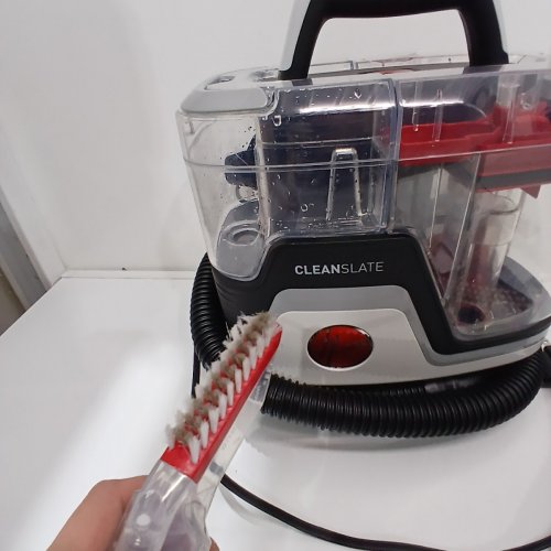 HOOVER CLEANSLATE PORTABLE CARPET & UPHOLSTERY SPOT CLEANER & STAIN REMOVER - 40OZ DUAL TANKS - RED/GREY (MODEL: FH14001VCD) image 4