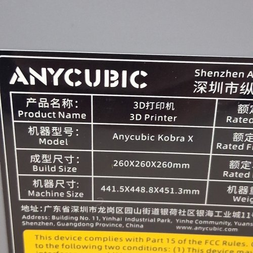 ANYCUBIC KOBRA X 3D PRINTER - 600MM/S HIGH-SPEED FDM PRINTER WITH 4-COLOR PRINTING, 49-POINT AUTO-LEVELING, SMART AI DETECTION - LIGHT GREY - 260 X 260 X 260 MM - (MODEL:KOBRA X) image 10