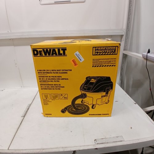 DEWALT HEPA DUST EXTRACTOR WITH AUTOMATIC FILTER CLEANING - 8GAL/5FT HOSE - BLACK/YELLOW (MODEL: DWV010) image 6