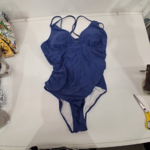 WOMEN'S CHARMO ONE-PIECE SWIMSUIT - LARGE - BLUE image 2