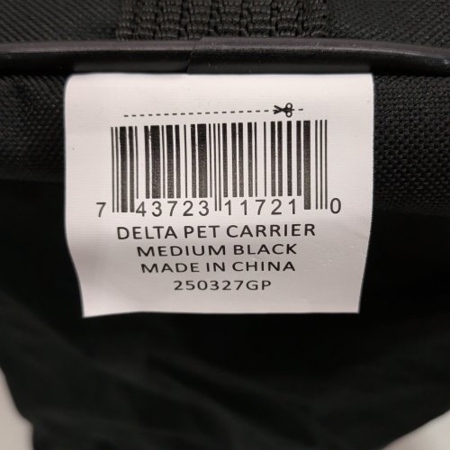 DELTA TRAVEL PET CARRIER - MEDIUM - BLACK (ITEM: 250327GP) image 2