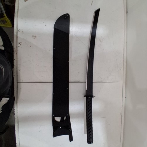 COLD STEEL TACTICAL KATANA MACHETE - 36.5" OVERALL / 24" BLADE - SHARPENED - BLACK (MODEL: CS-97TKMS) image 3