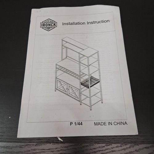 IRONCK BAKERS STORAGE RACK SHELVING UNIT WITH LED LIGHTS & CHARGING STATION - 47" X 16" X 67" - BLACK - (MODEL: HK-BR-10) image 17