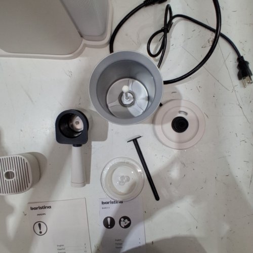 PHILIPS BARISTINA AUTOMATIC ESPRESSO MACHINE WITH BUILT-IN GRINDER AND MILK FROTHER BUNDLE - WHITE (MODEL: BAR300) image 6