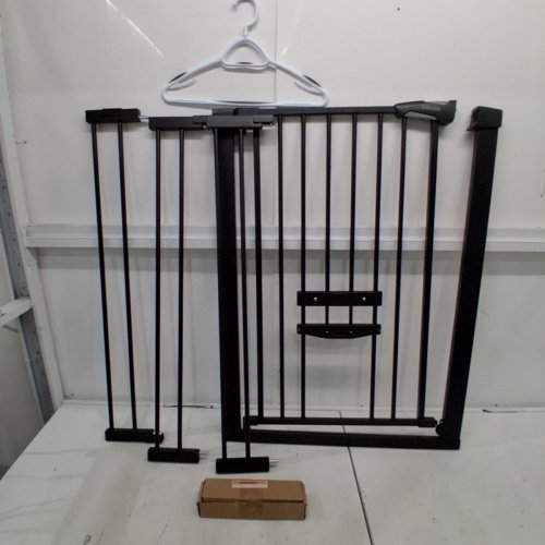 BABELIO PRESSURE MOUNTED METAL BABY GATE - 30" X 29"- 48" - BLACK (MODEL: CB-M-101) image 2
