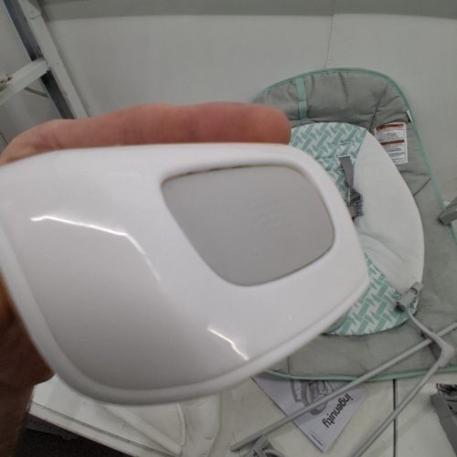 INGENUITY 3-IN-1 KEEP COZY GROW WITH ME VIBRATING BABY BOUNCER, ROCKER & CHAIR - 40LBS CAPACITY - WEAVER THEME GREY/WHITE/GREEN (MODEL: ‎12428) image 4