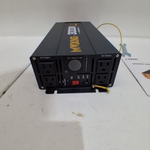 MWXNE POWER INVERTER WITH LCD DISPLAY & 4 AC OUTLETS - 3000W - BLUE image 3