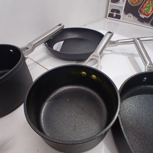 10PC NINJA FOODI NEVERSTICK PREMIUM ANTI-SCRATCH COOKWARE SET OVEN SAFE - STAINLESS STEEL/CAST IRON (MODEL: ‎C59500C) image 4