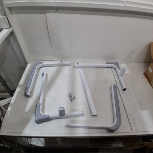 ADJUSTABLE HEIGHT COUCH STAND LIFT SUPPORT ASSIST RAILS - 300LBS MAX - WHITE/GREY image 2