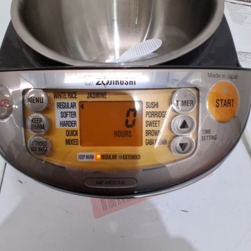 ZOJIRUSHI INDUCTION HEATING SYSTEM RICE COOKER AND WARMER -1.8 L; 10 CUPS - STAINLESS DARK GRAY - (NP-HCC18XH) image 2