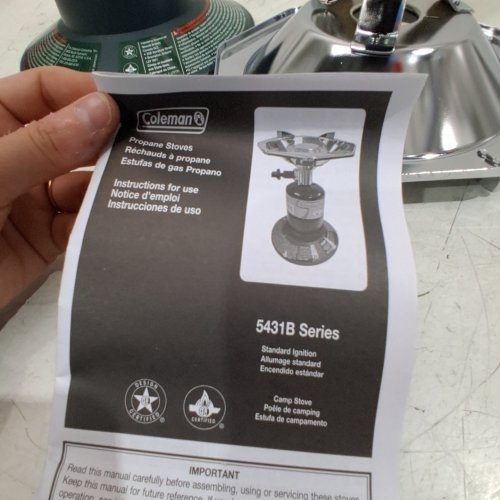 COLEMAN BOTTLE TOP PROPANE CAMPING STOVE - 10,000 BTU, 8" (MODEL: 5431B) image 3