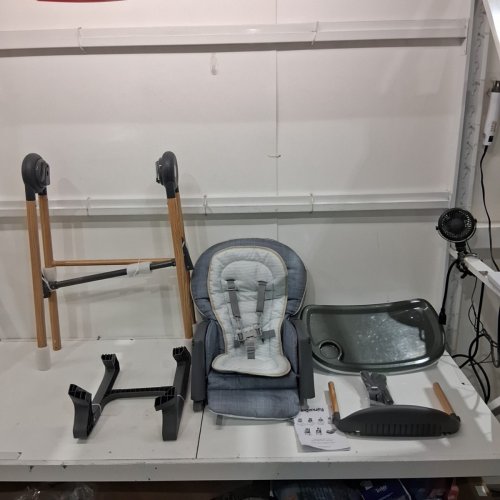 INGENUITY 7-IN-1 PROPER POSITIONER HIGH CHAIR - 0-5Y MONTHS - CHAMBRAY (MODEL: 16869) image 2