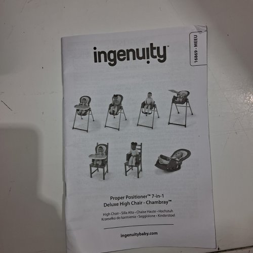 INGENUITY 7-IN-1 PROPER POSITIONER HIGH CHAIR - 0-5Y MONTHS - CHAMBRAY (MODEL: 16869) image 7
