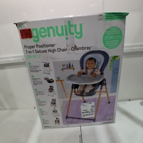INGENUITY 7-IN-1 PROPER POSITIONER HIGH CHAIR - 0-5Y MONTHS - CHAMBRAY (MODEL: 16869) image 9