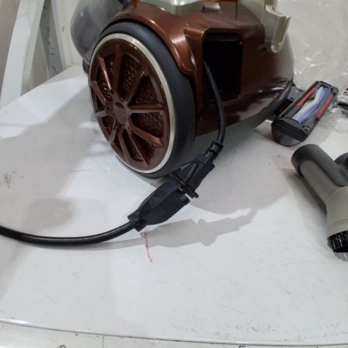 BISSELL HARD FLOOR EXPERT MULTI-CYCLONIC BAGLESS CANISTER VACUUM - BROWN/ORANGE (MODEL: 1547) image 2