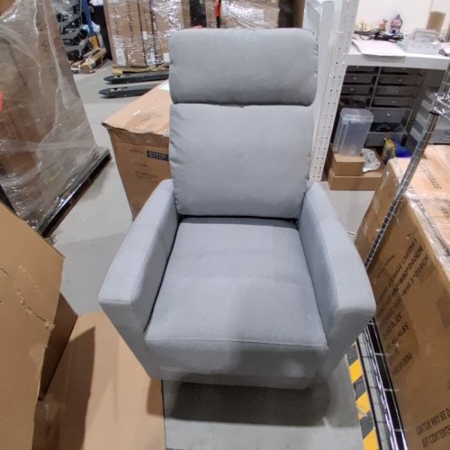 DREAM ON ME CHATHAM LINEN UPHOLSTERED 360° SWIVEL GLIDER RECLINER - 40FT' X 35FT' X 31FT' - GRAY (MODEL: 618A) image 3