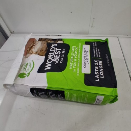 WORLD'S BEST CAT LITTER COMFORT CARE - 32LBS, UNSCENTED - WHITE/GREEN (MODEL: 10193) image 3