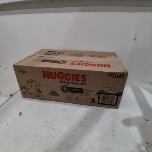 168PK HUGGIES LITTLE MOVERS HUGGFIT DISPOSABLE BABY DIAPERS - SIZE 3 - MICKEY MOUSE image 2