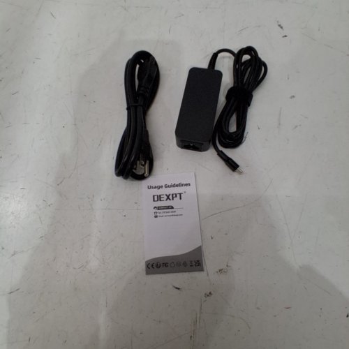 DEXPT AC ADAPTER USB TYPE C TIP - 45W - BLACK (MODEL: PDADP200225MD) image 3