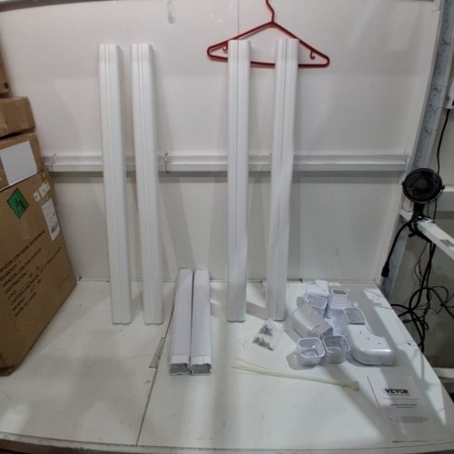 VEVOR MINI SPLIT LINE SET COVER PVC DECORATIVE PIPE LINE COVER FOR AIR CONDITIONER WITH 10 STRAIGHT DUCTS & FULL COMPONENTS - 3" - 17.7FT - WHITE - (MODEL:1100061670) image 2