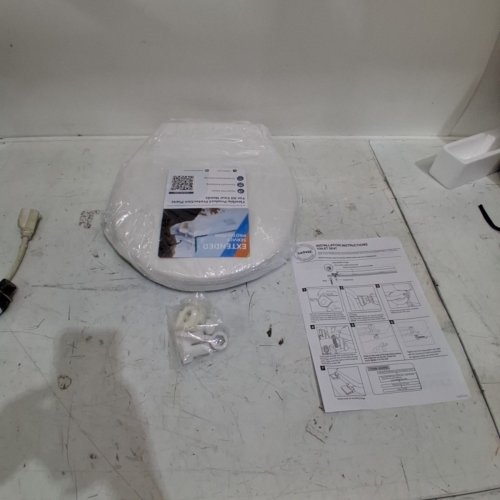 GARVEE WHITE ELONGATED TOILET SEAT QUIET CLOSE COVER AND SEAT, EASY TO CLEAN AND STAIN-RESISTANT, RESIDENTIAL TOILET SEAT WITH LID - 16.5" - WHITE (MODEL: PHO_11GXF0S9) image 2