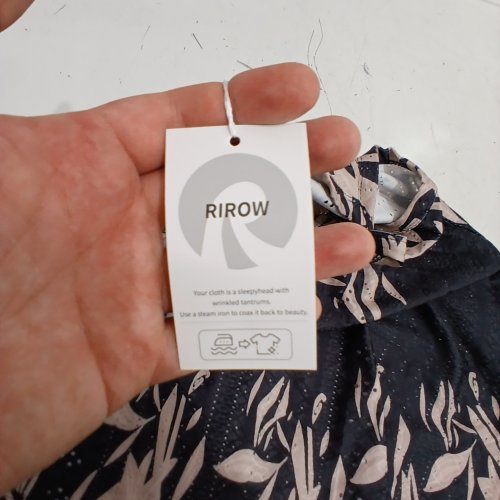 WOMEN'S RIROW FLORAL PRINT RING STRAP TANKINI SWIM TOP - SMALL - BLACK/BEIGE image 2
