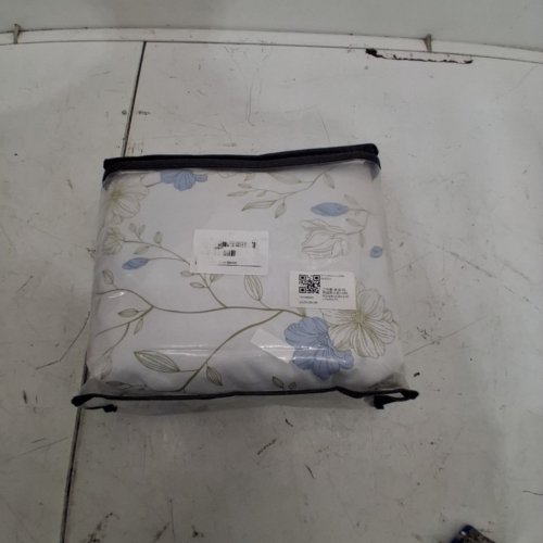 3PC FLORAL ORGANIC COTTON DUVET COVER SET - QUEEN - BLUE/WHITE image 3