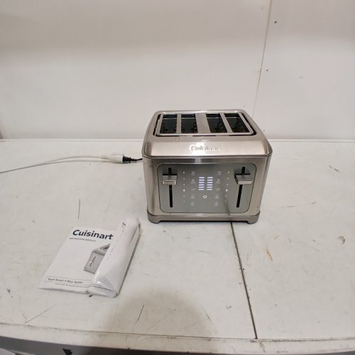 CUISINART 4-SLICE DUAL SIDE TOUCH SCREEN TOASTER - 6 SETTING - SILVER/STAINLESS STEEL (MODEL: 2691346) image 4