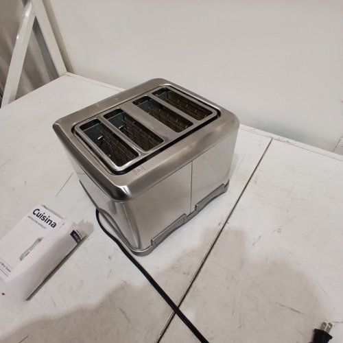 CUISINART 4-SLICE DUAL SIDE TOUCH SCREEN TOASTER - 6 SETTING - SILVER/STAINLESS STEEL (MODEL: 2691346) image 7