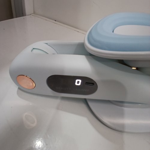 BEAUTY LEG THIGH & PELVIC EXERCISE FLOOR TRAINING DEVICE WITH DIGITAL COUNTER - WHITE AND BLUE image 2