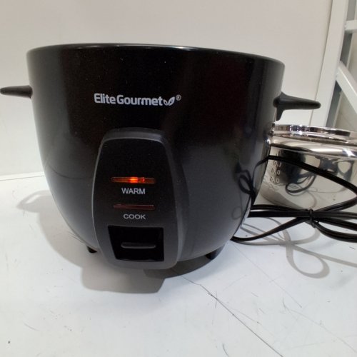 ELITE GOURMET ELECTRIC RICE COOKER/WARMER - 10 CUP CAPACITY - BLACK (MODEL: ERC2010B) image 2