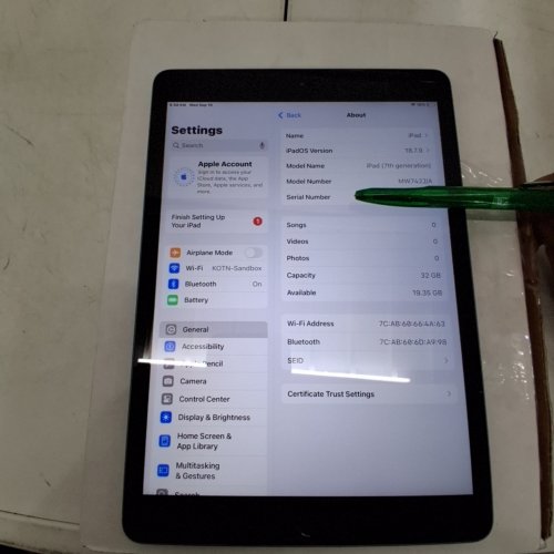 APPLE IPAD 7TH GEN 10.2" WI-FI, 32GB - SPACE GREY - (MODEL: A2197/MW742J/A) image 7