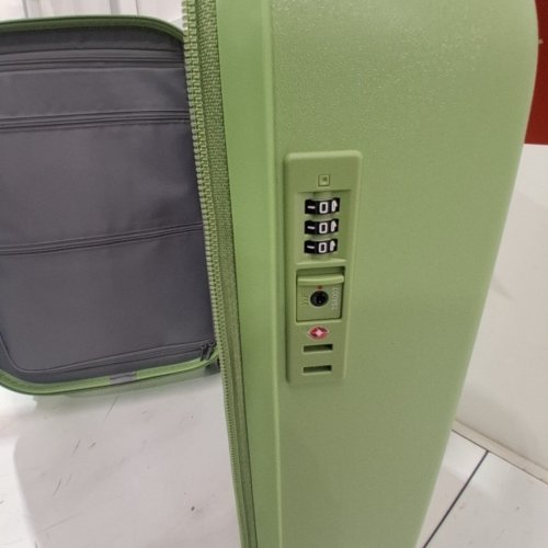MIXI HARD SHELL ROLLING TRAVEL SUITCASE LUGGAGE WITH CUP PHONE HOLDER - 20" - AVOCADO GREEN (MODEL: M9290) image 4