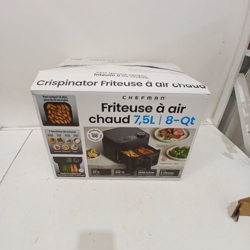 CHEFMAN CRISPINATOR HIGH POWERED AIR FRYER - 8QT - BLACK (MODEL: C38-8WD7-1M-1CAP) image 7